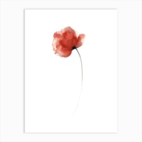 Watercolor Poppy Art Print