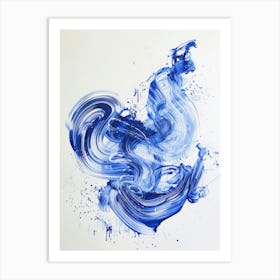 Blue Rooster Art Print