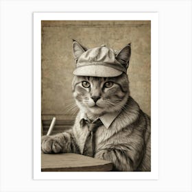 Cat In A Hat 8 Art Print