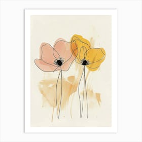 Nice Flower Market Boho Minimalist Style Art Print