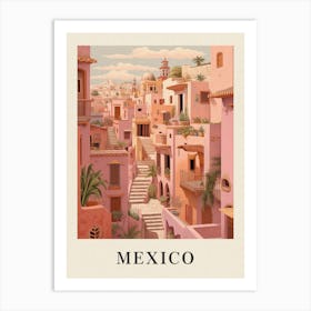 Vintage Travel Poster Mexico Art Print