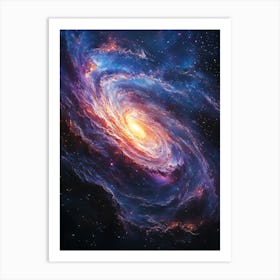 Spiral Galaxy In Space 4 Art Print