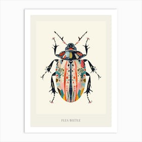 Colourful Insect Illustration Flea Beetle 5 Poster Art Print