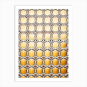 Honeycomb Background 1 William Morris Style Art Print