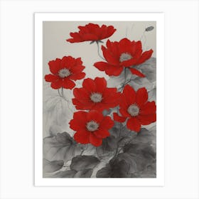 Red Anemones Art Print