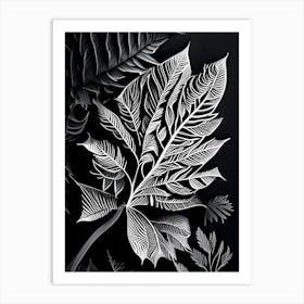 Curry Leaf Linocut Art Print