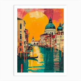 Abstract Venice poster illustration 11 Art Print