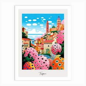 Poster Of Tropea, Italy, Illustration In The Style Of Pop Art 4 Art Print