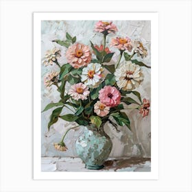 A World Of Flowers Zinnia 4 Painting Art Print