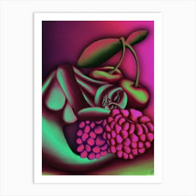 Sleepy Among The Berries And Cherries Art Print