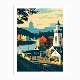 Port Of Glasgow United Kingdom Vintage Poster harbour Art Print