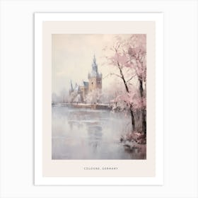 Dreamy Winter Painting Poster Cologne Germany 3 Art Print