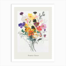 Prairie Clover 1 Collage Flower Bouquet Poster Art Print