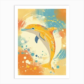 Yellow Dolphin 3 Art Print