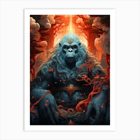 Gorilla In The Forest 1 Art Print