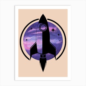 Space Rocket Art Print