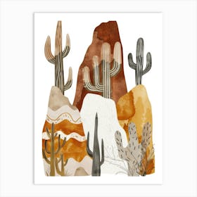 Cactus Desert 1 Art Print