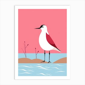 Minimalist Dunlin 2 Illustration Art Print