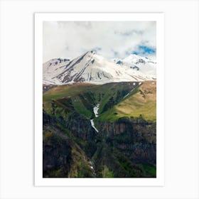 Snow Capped Mountains Art Print