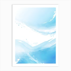 Blue Ocean Wave Watercolor Vertical Composition 109 Art Print