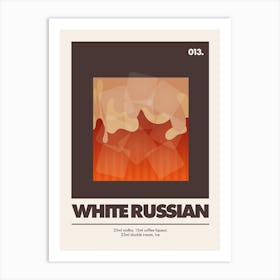 White Russian, Cocktail Print (Brown) Art Print