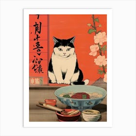 Asian Cat Art Print