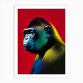 Baby Gorilla Gorillas Primary Colours 1 Art Print
