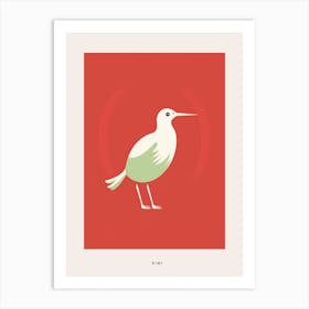 Minimalist Kiwi 2 Bird Poster Art Print