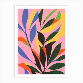 Japanese Aralia Colourful Illustration Art Print