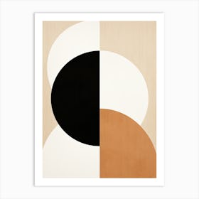 Beige Bauhaus Glow Art Print