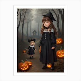 Halloween House In The Wood 2 Art Print