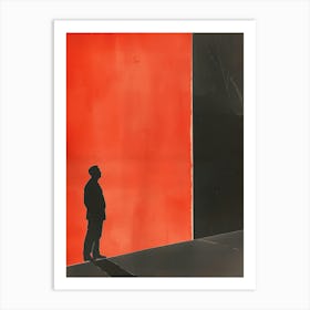 Silhouette Of A Man 1 Art Print