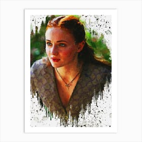 Sansa Stark Game Of Thrones Painting 1 Art Print