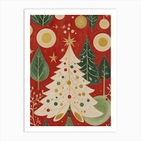 Jubilant Christmas Tree Art Print