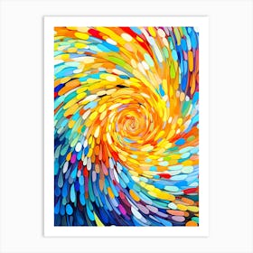 Abstract Colorful Swirl Background Art Print