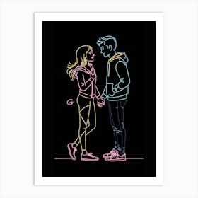 Couple In Love Art Print