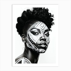 Mural Photo Of Beautiful Black Woman 6 Art Print