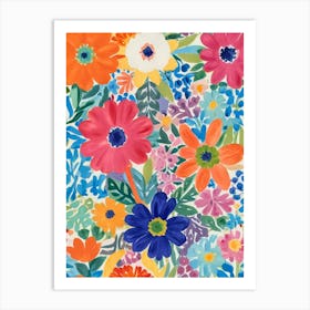 Colorful Flowers 2 Art Print