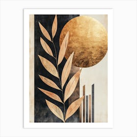 Abstract Gold Leaf Canvas Print 1 Art Print