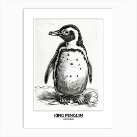 Penguin Hatching Poster 4 Art Print