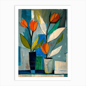 Orange Tulips Art Print
