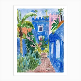 Blue Houses In Morocco 3 Art Print