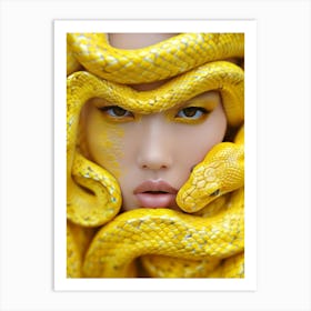 Yellow Snake 3 Art Print