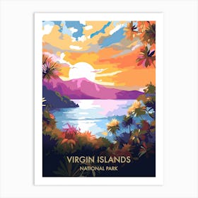 Virgin Islands National Park Travel Poster Illustration Style 1 Art Print