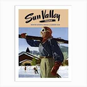 Sun Valley, Winter Sports Under Summer Sun Art Print