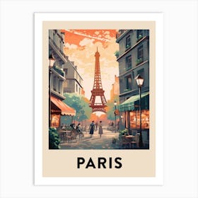 Vintage Travel Poster Paris 3 Art Print