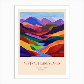 Colourful Abstract Denali National Park Usa 3 Poster Art Print