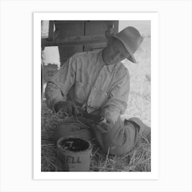 Harvest Hand On Combine, Walla Walla County, Washington By Russell Lee Art Print