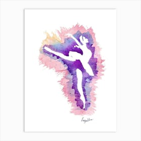 Ballerina Watercolor Painting Art Print