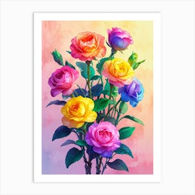 Colorful Roses Art Print